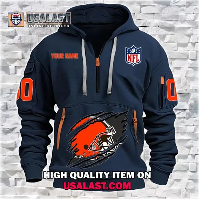 NFL Hoodies & Sweatshirts Team Logo Quarter-Zip Hoodie with Zip Pockets product detail image 7