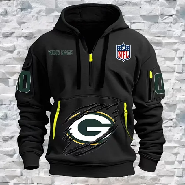 NFL Hoodies & Sweatshirts Team Logo Quarter-Zip Hoodie with Zip Pockets product detail image 6