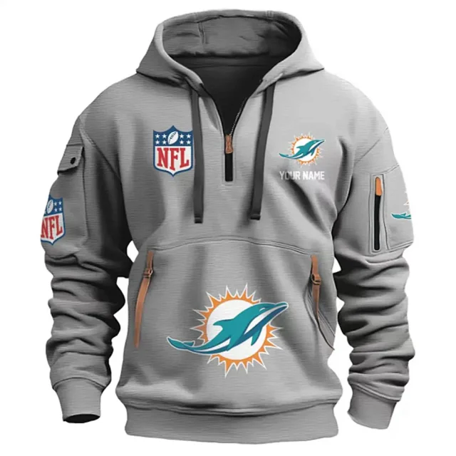 NFL Hoodies & Sweatshirts Team Logo Quarter-Zip Hoodie with Zip Pockets product detail image 14