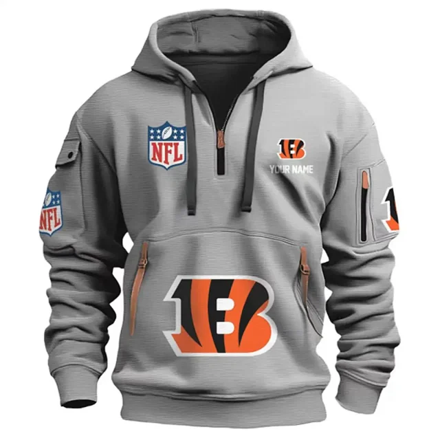 NFL Hoodies & Sweatshirts Team Logo Quarter-Zip Hoodie with Zip Pockets product detail image 2