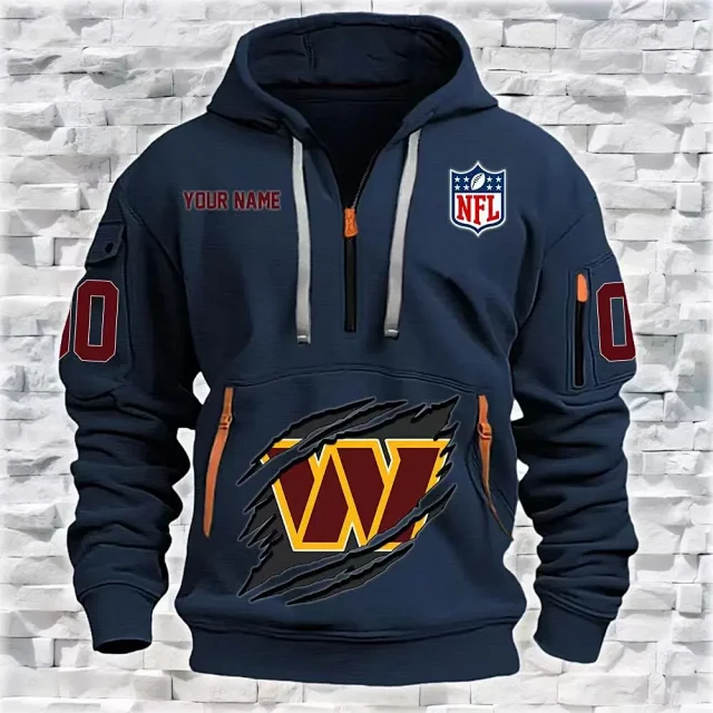NFL Hoodies & Sweatshirts Team Logo Quarter-Zip Hoodie with Zip Pockets product detail image 12
