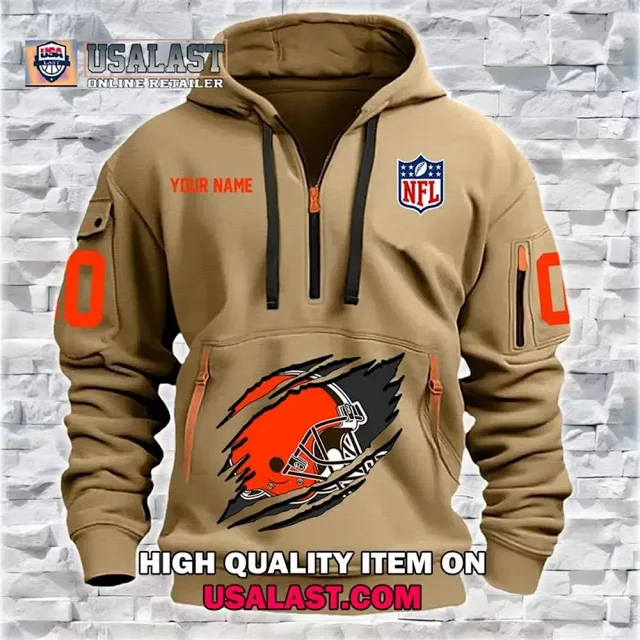 NFL Hoodies & Sweatshirts Team Logo Quarter-Zip Hoodie with Zip Pockets product detail image 8
