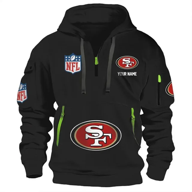 NFL Hoodies & Sweatshirts Team Logo Quarter-Zip Hoodie with Zip Pockets product detail image 13