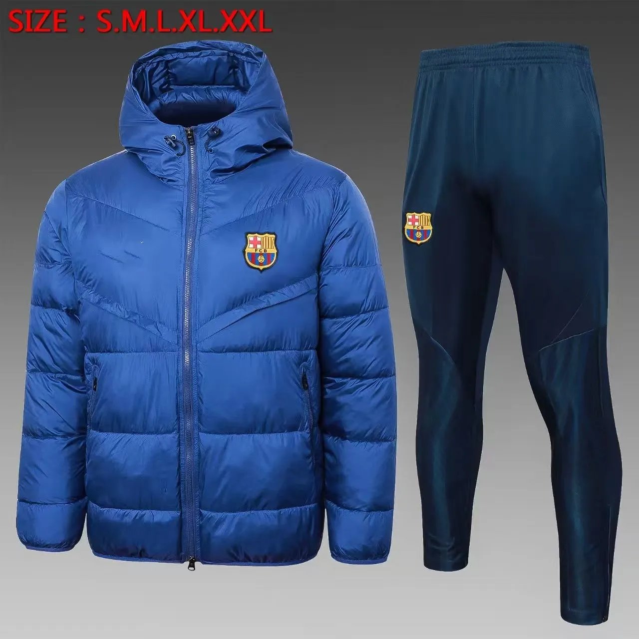 AFA Down Jacket and Track Pants Set Black Tracksuit - 6