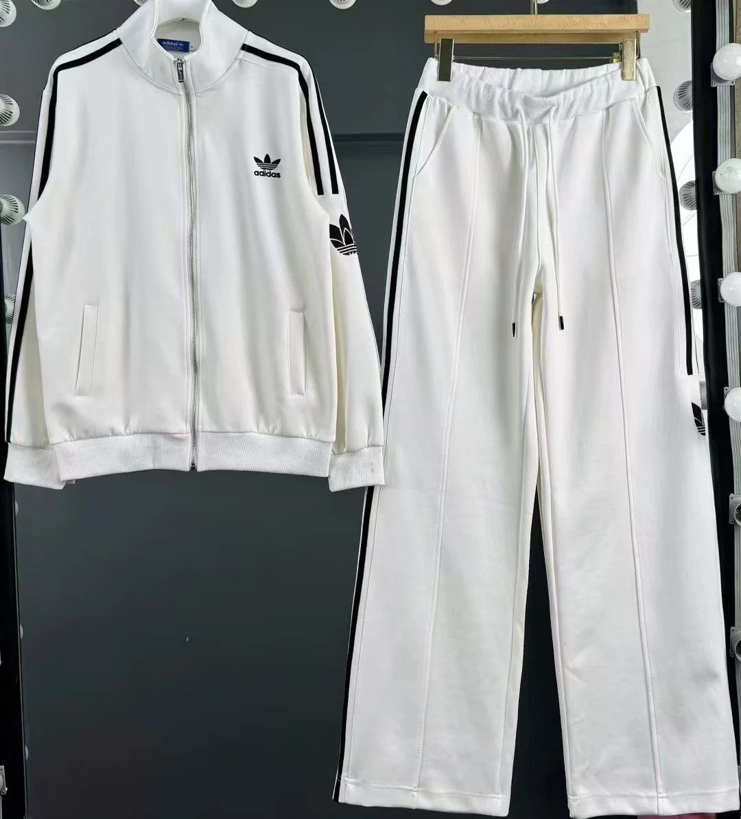 MMY Logo Embroidered Light Blue Hoodie and Sweatpants Set - 12