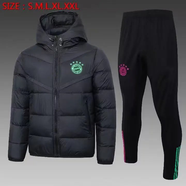 AFA Down Jacket and Track Pants Set Black Tracksuit - 13