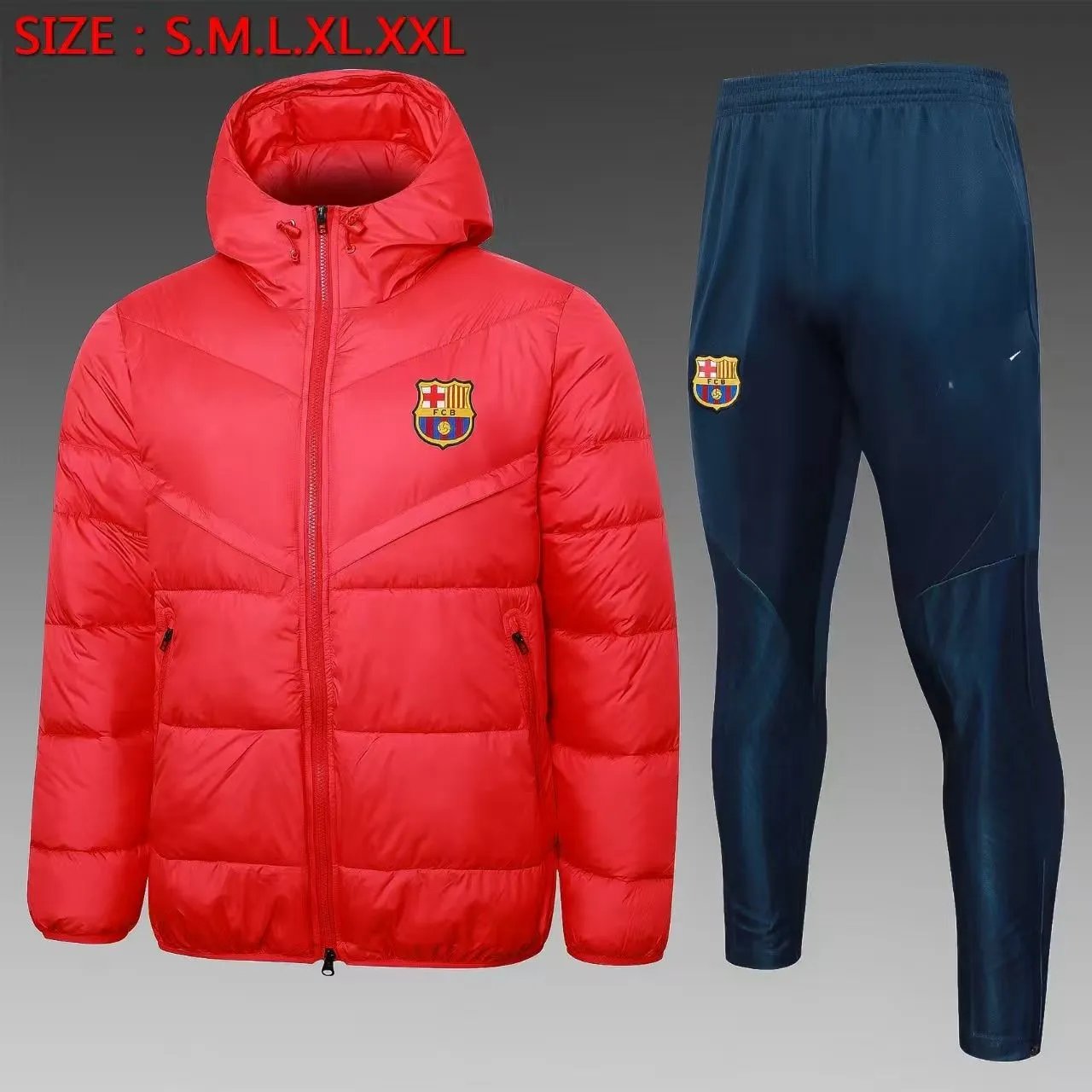 AFA Down Jacket and Track Pants Set Black Tracksuit - 16