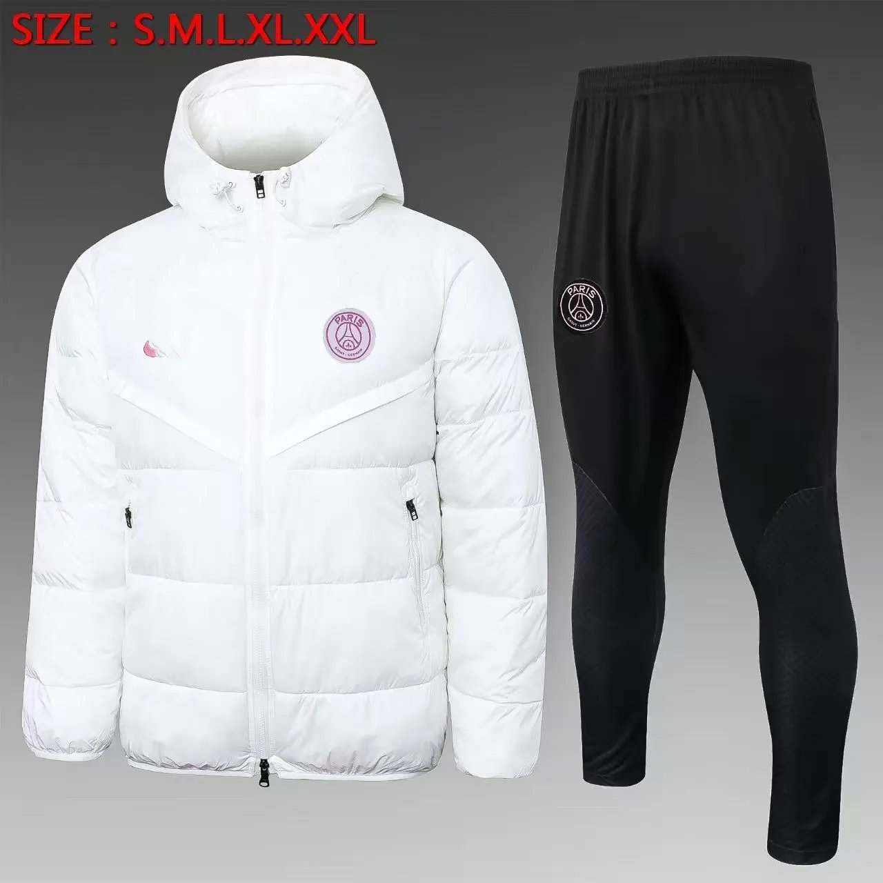 AFA Down Jacket and Track Pants Set Black Tracksuit - 8