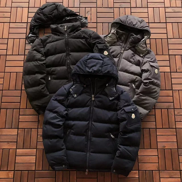 Moncler Down Jackets Hooded quilted jacket with sleeve pocket product detail image 3