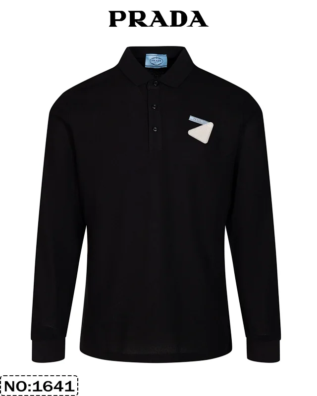 Prada Hoodies & Sweatshirts Long-Sleeve Collared Pullover Sweatshirt product detail image 15