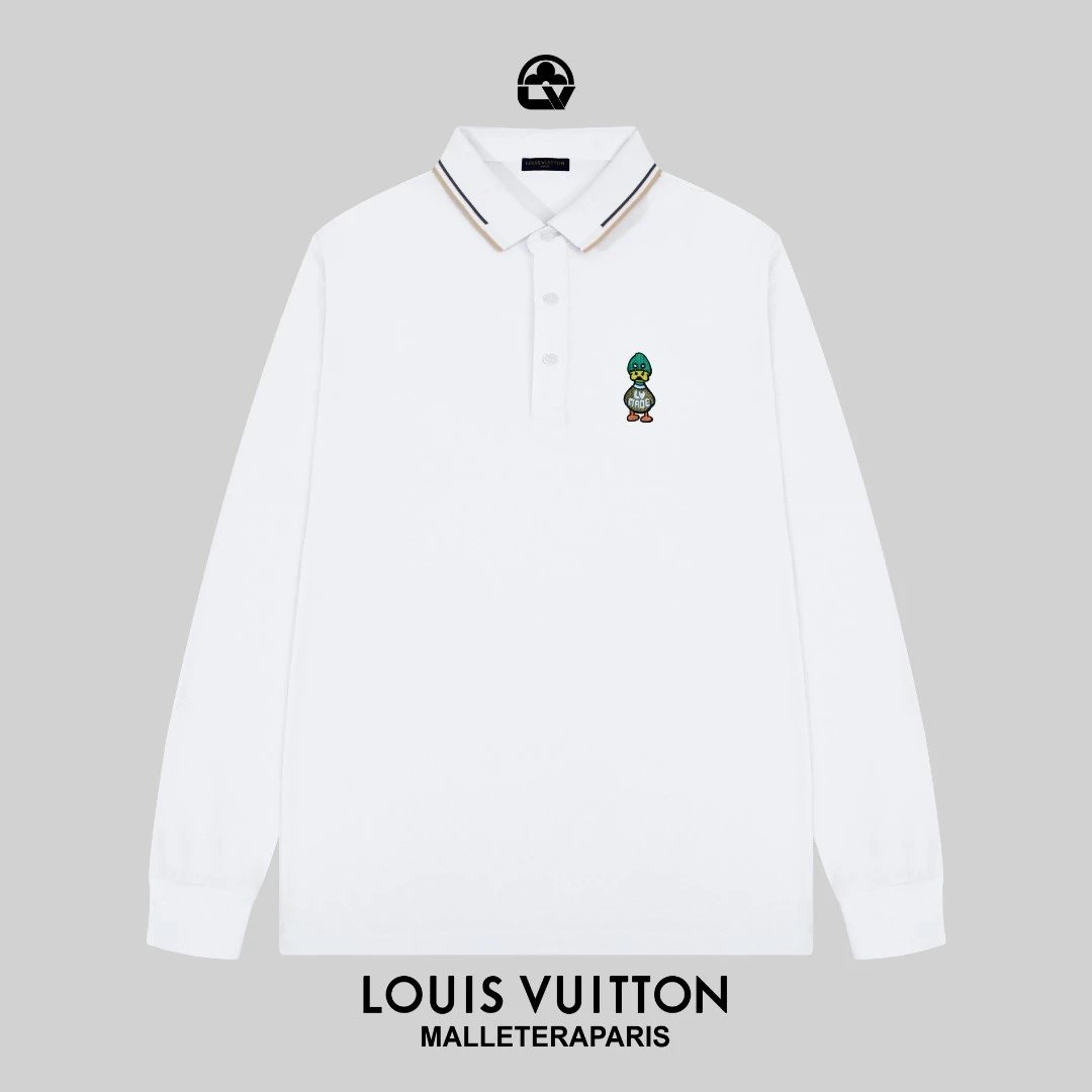 Louis Vuitton Malletier Paris White Long-Sleeve Polo Shirt - 13