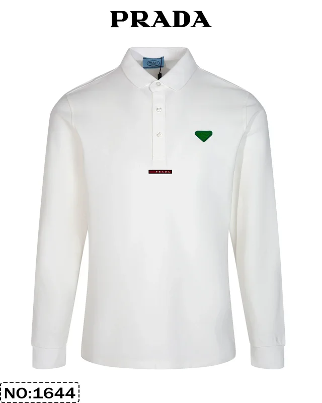 Prada Hoodies & Sweatshirts Long-Sleeve Collared Pullover Sweatshirt product detail image 14