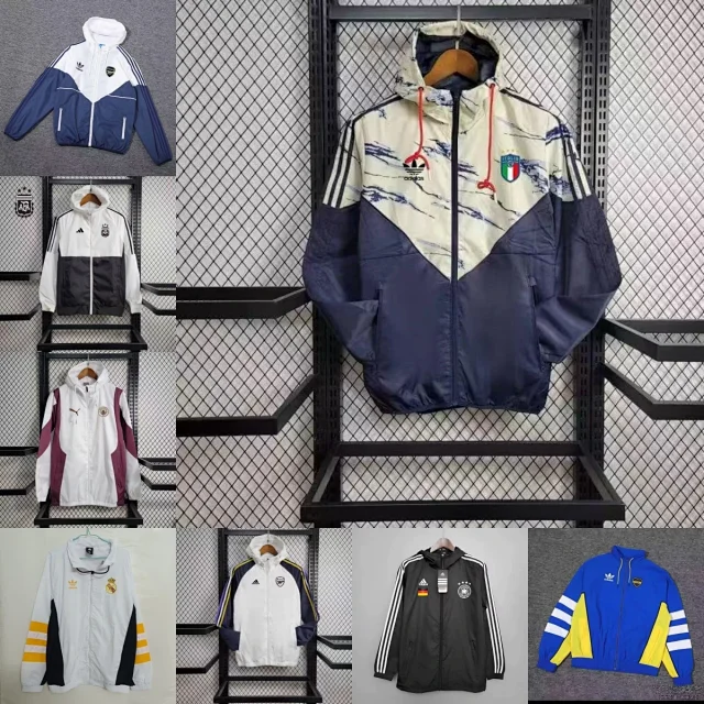 Adidas Jackets Hooded football club windbreaker product detail image 1