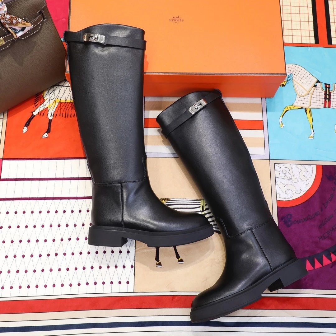 Burberry Classic Knee High Leather Boots