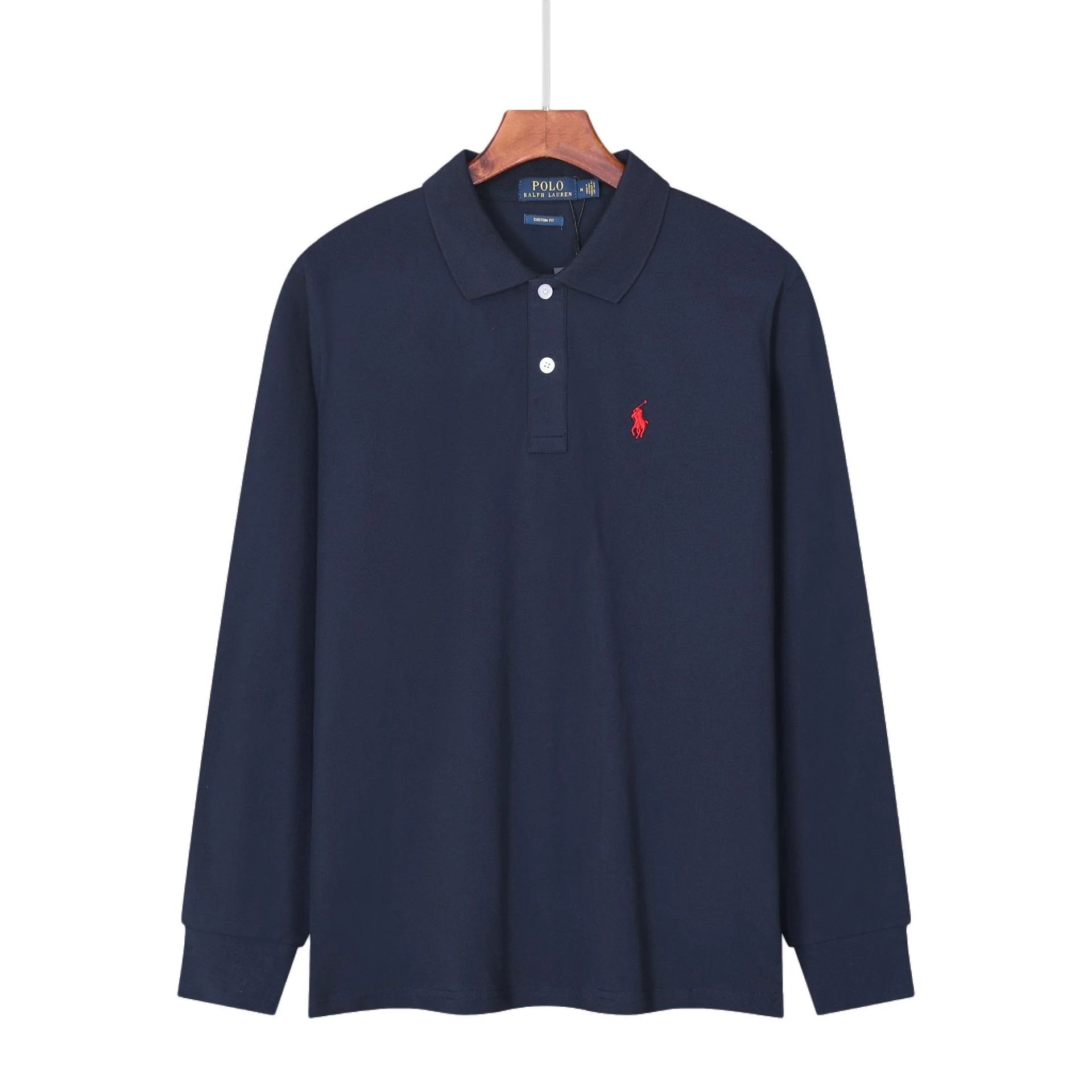 Polo Ralph Lauren Long Sleeve Polo Shirt White Black Gray Navy Classic