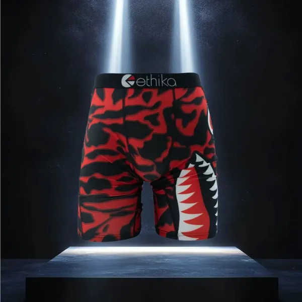 Ethika Shark Camo Red Black Boxer Briefs Underwear - 1