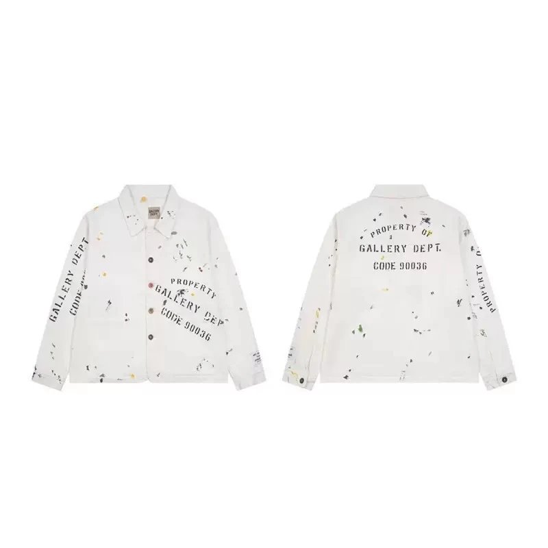 Gallery Dept. Logo Print Khaki Black Casual Jacket And Shorts Set