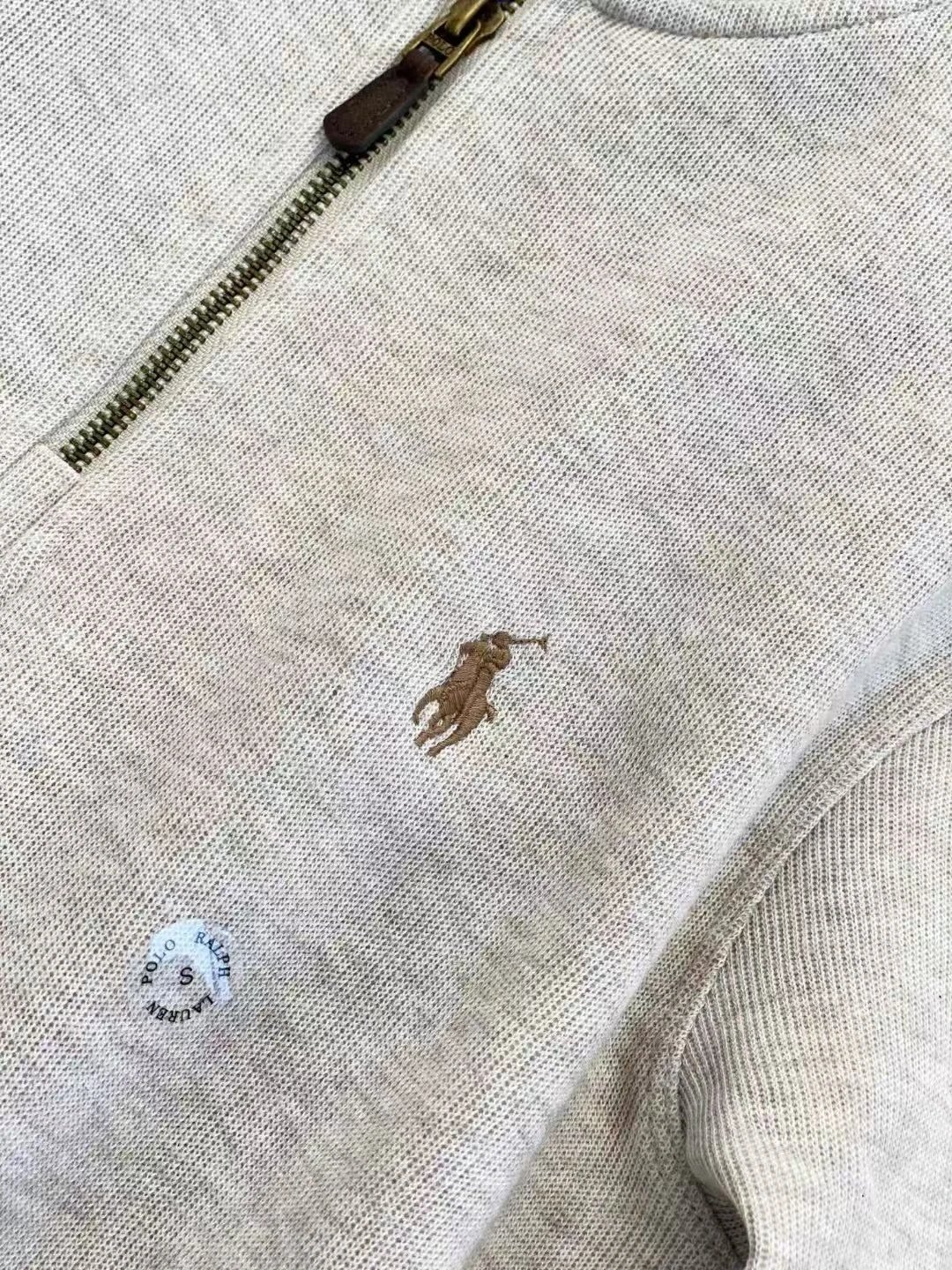 Ralph Lauren Quarter-Zip Pullover Beige Sweater - 3