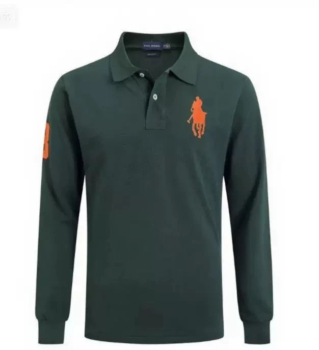 Polo Ralph Lauren Orange Classic Fit Long Sleeve Polo Shirt
