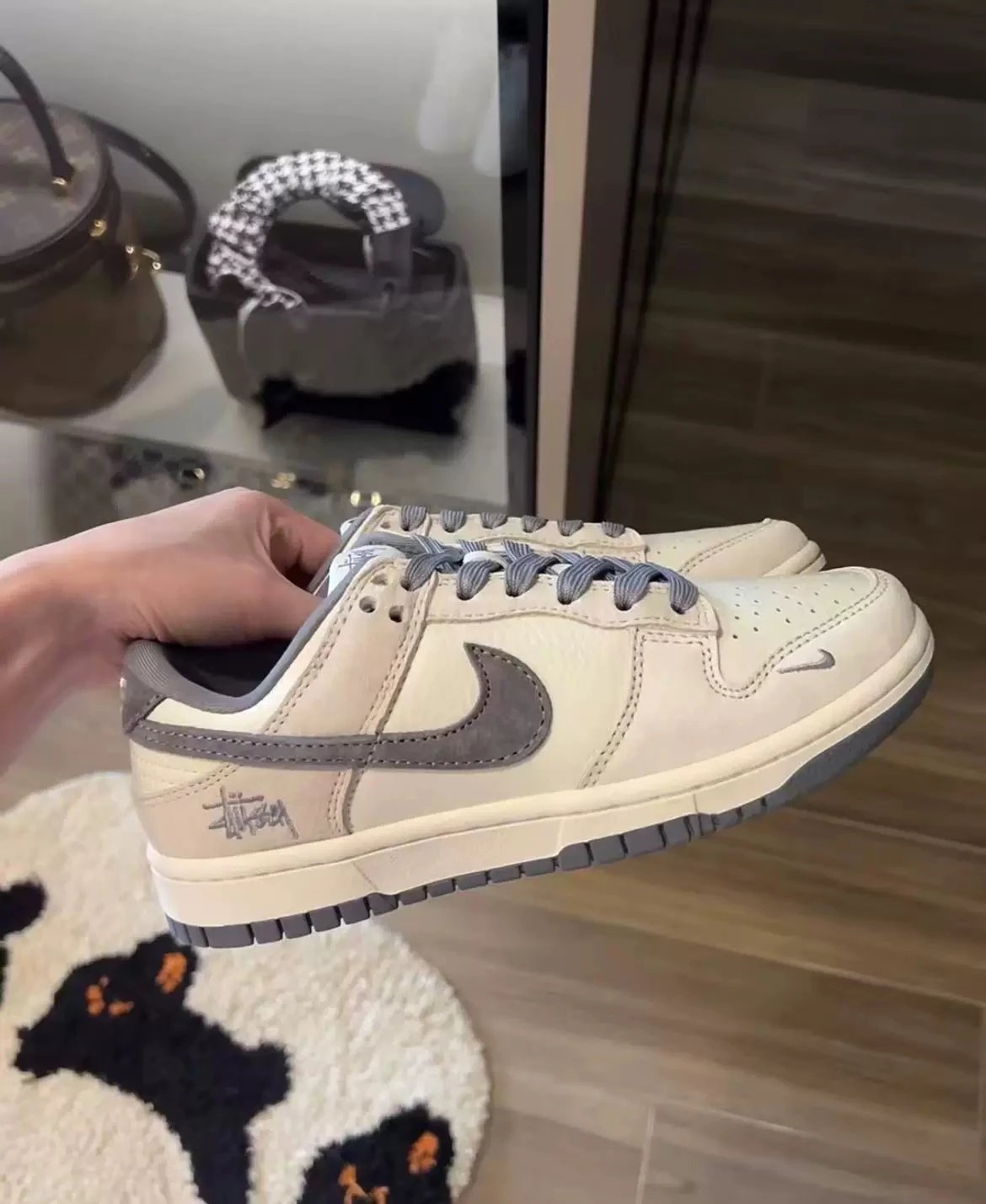 Louis Vuitton Nike Dunk White Monogram Sneakers