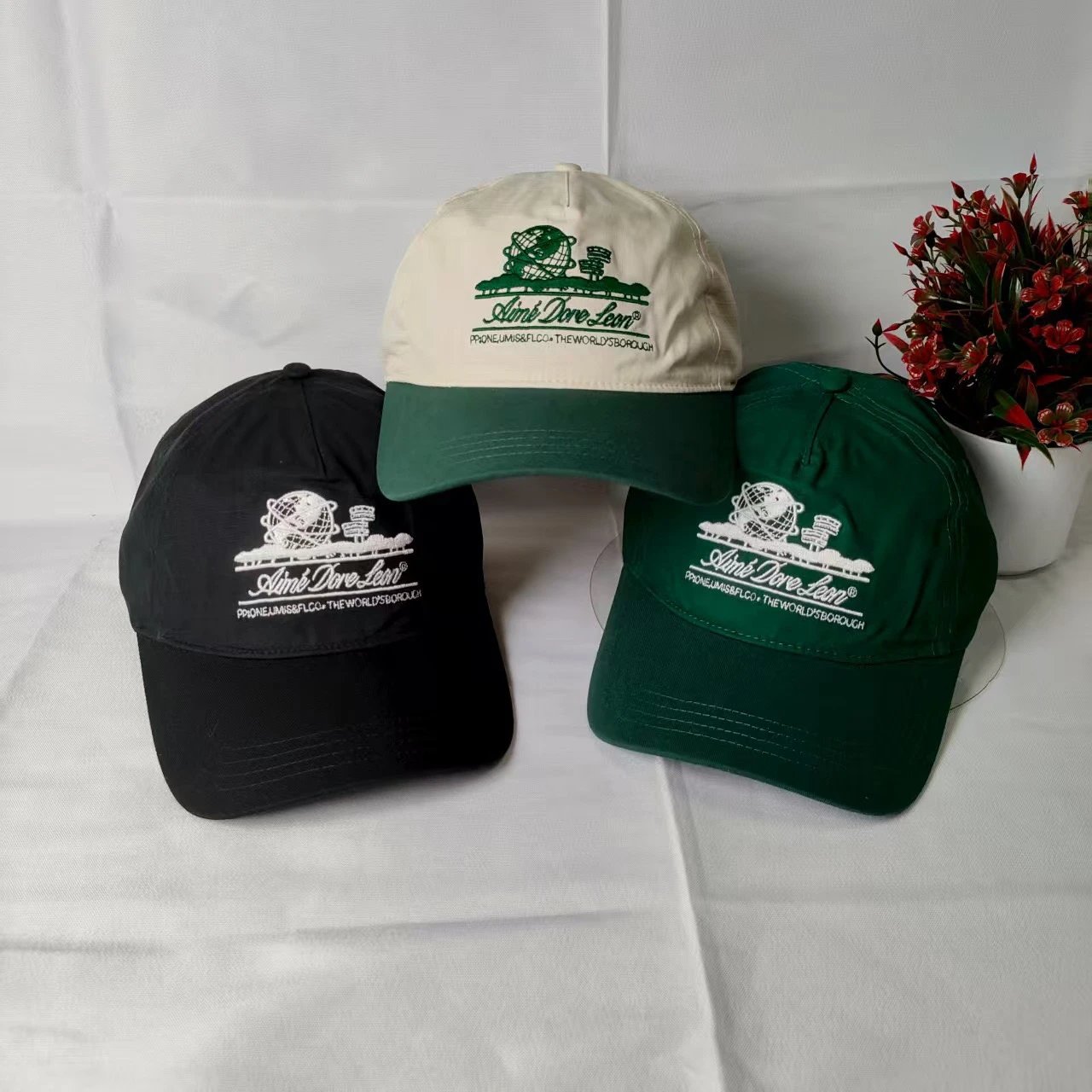 Aimé Dore Lean Black/Green/White Baseball Caps