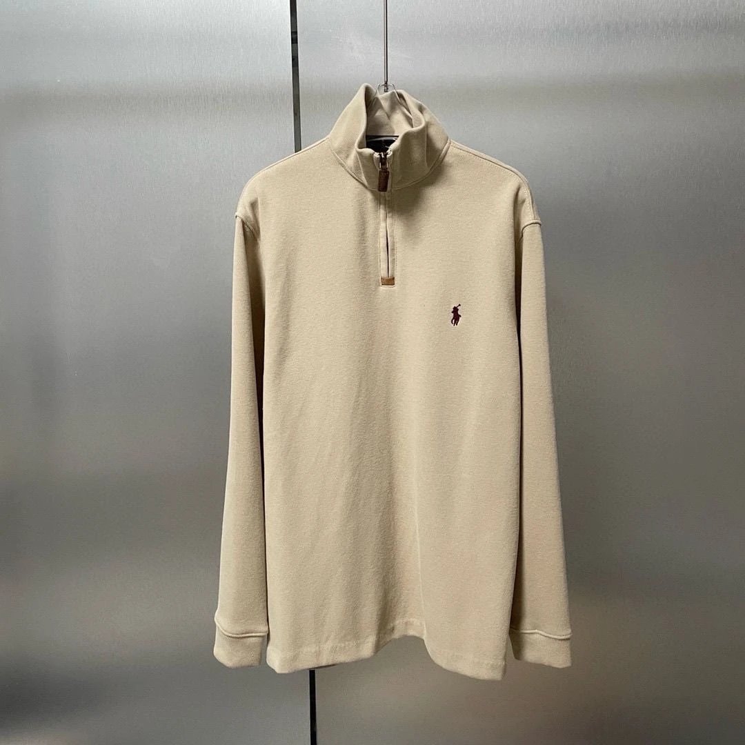 Ralph Lauren Quarter-Zip Pullover Gray White Navy Green Cream Dark Blue Classic