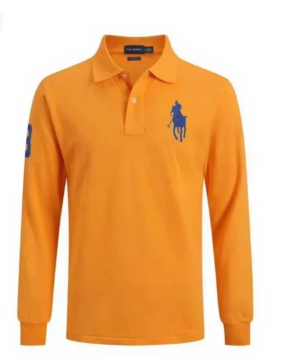 Polo Ralph Lauren Orange Classic Fit Long Sleeve Polo Shirt