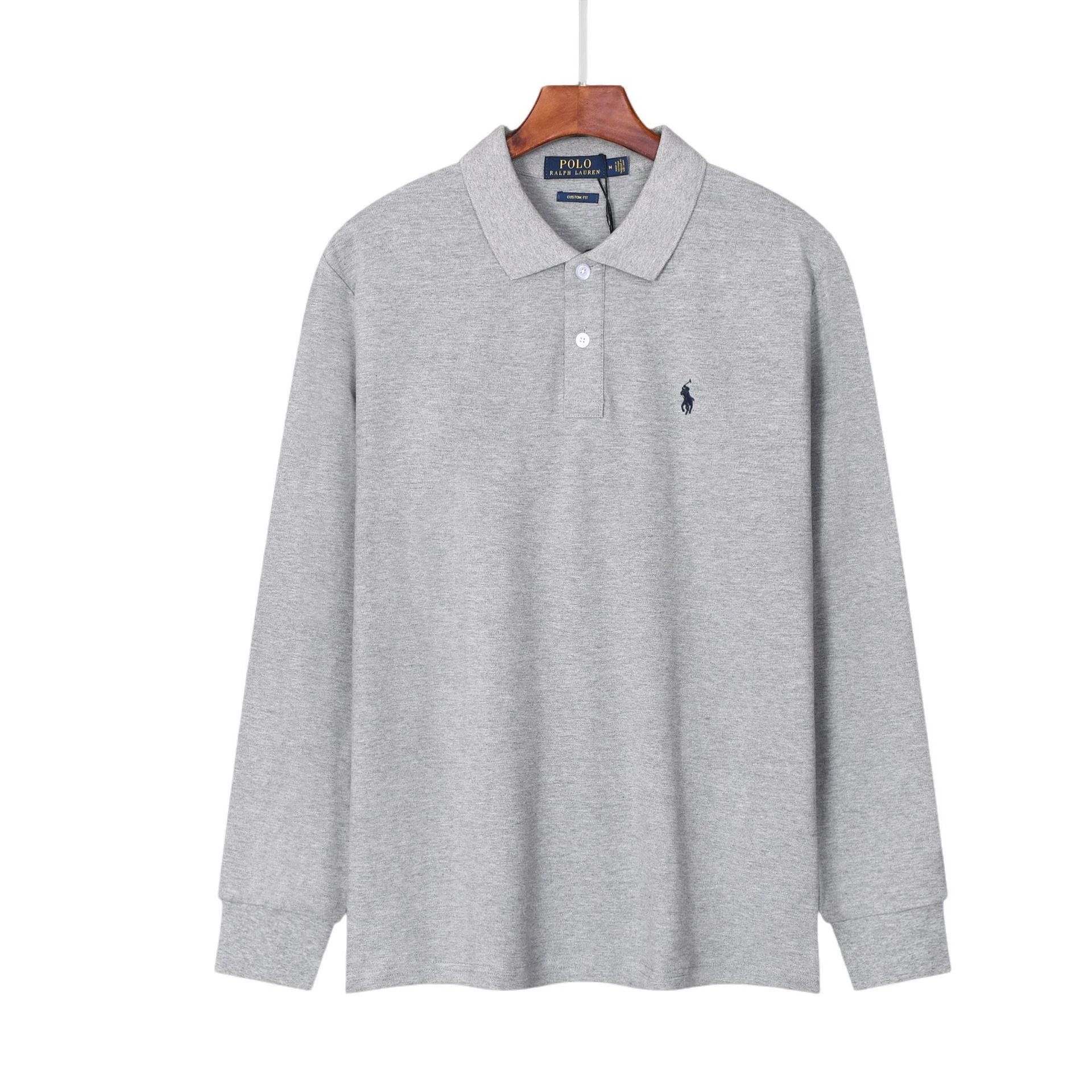Polo Ralph Lauren Long Sleeve Polo Shirt White Black Gray Navy Classic