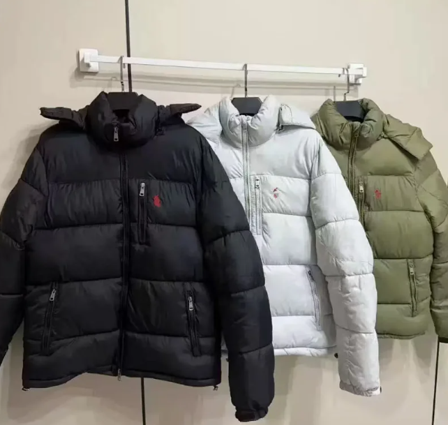 Polo Ralph Lauren Black Puffer Jacket with Red Pony Logo