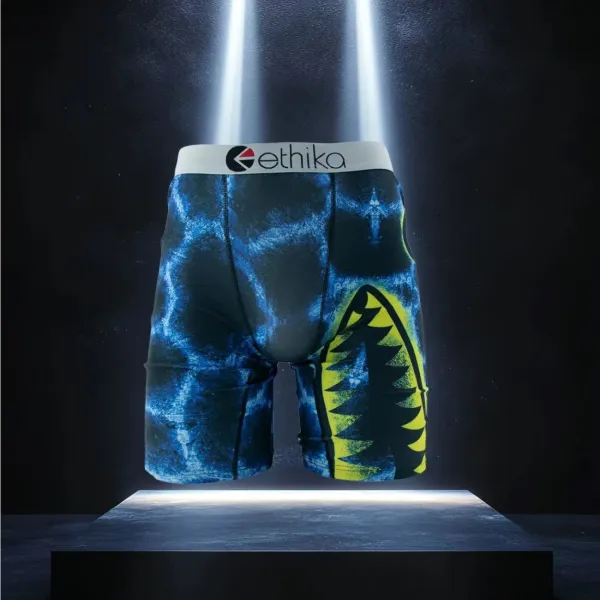 Ethika Shark Bite Blue Multicolor Boxer Briefs Underwear - 1