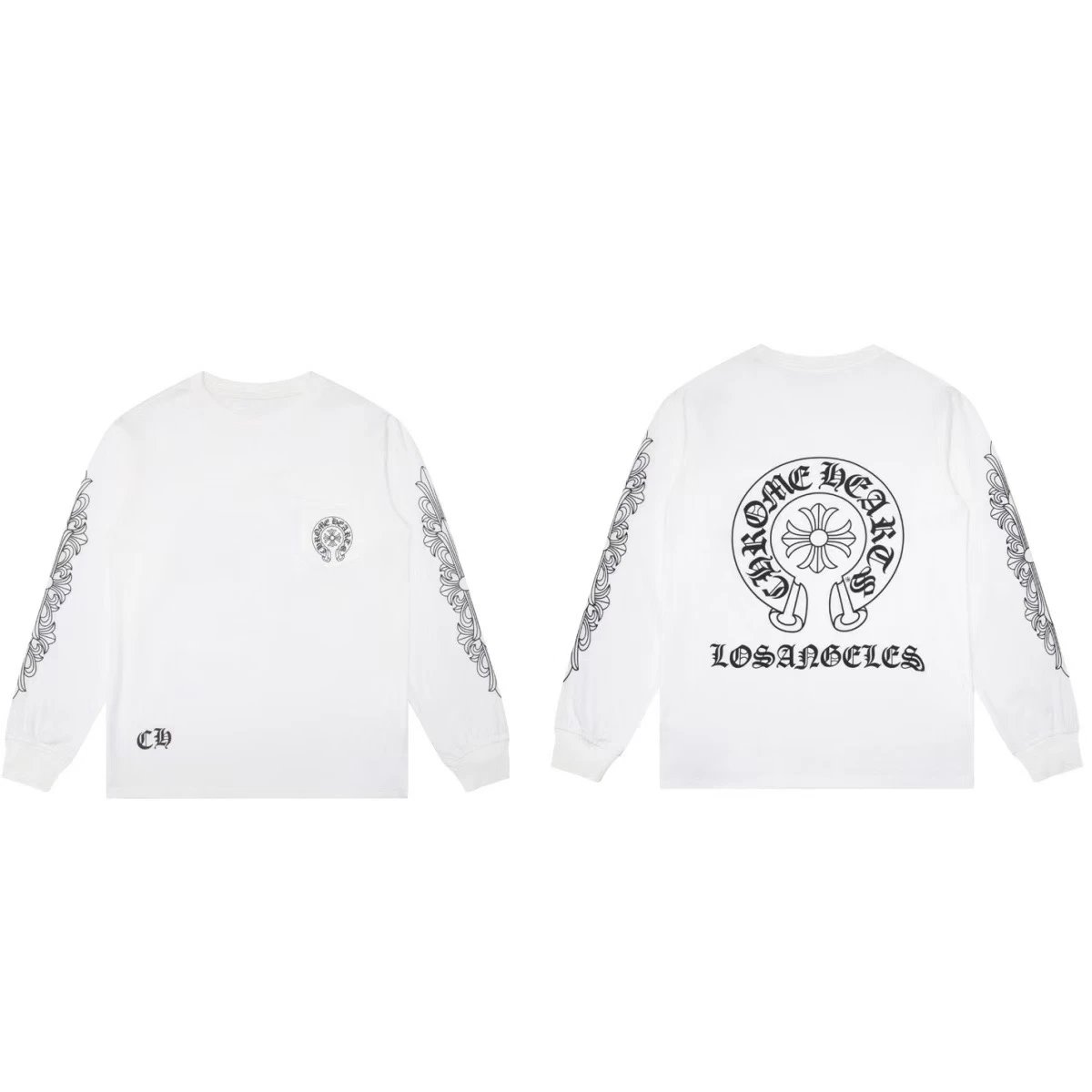 Chrome Hearts Long Sleeve Graphic Tee Multicolor Streetwear