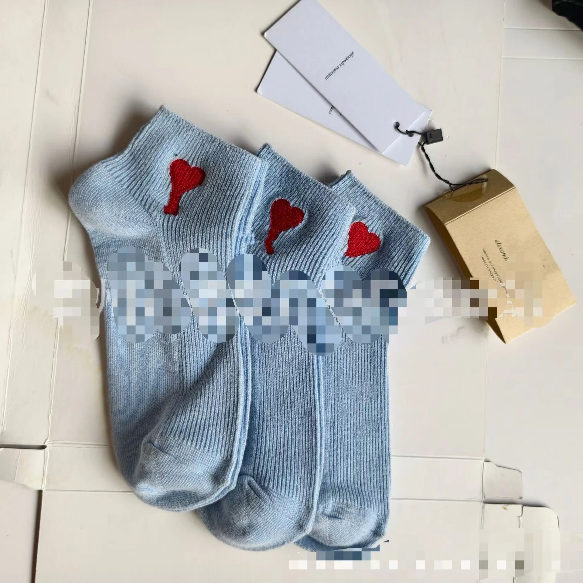 短筒蓝色（3双装）