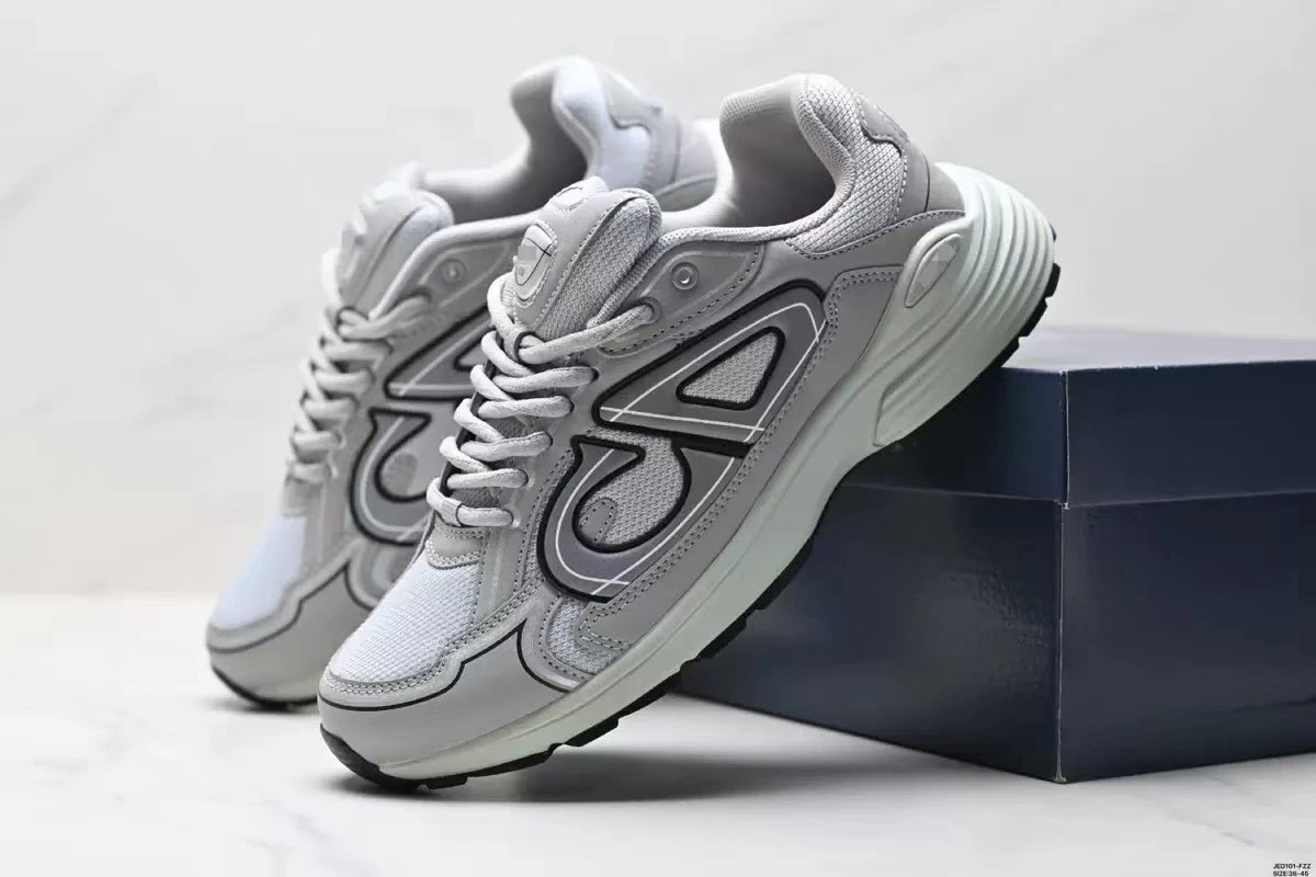 Dior B23 Black Monogram Sport Sneakers