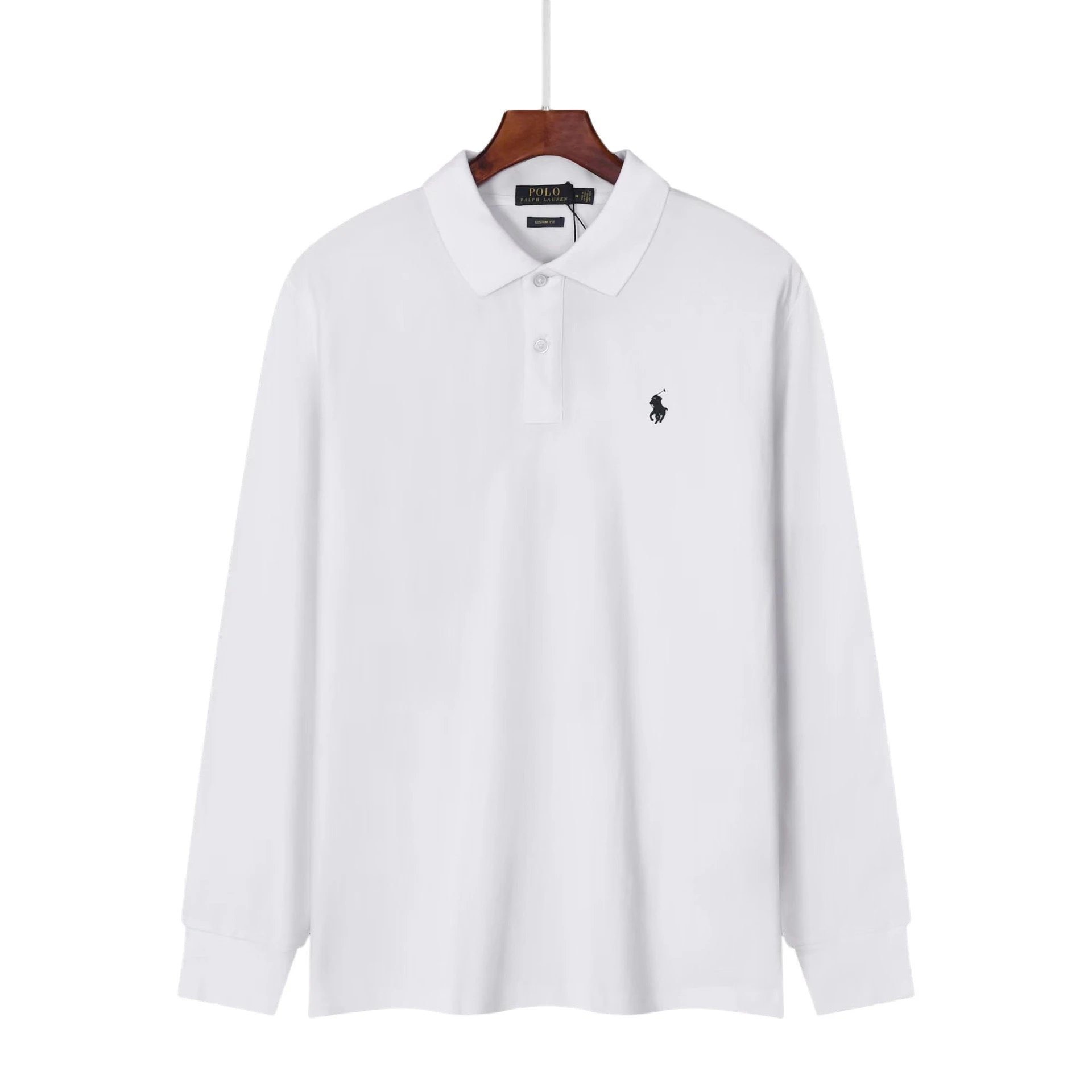 Polo Ralph Lauren Long Sleeve Polo Shirt White Black Gray Navy Classic