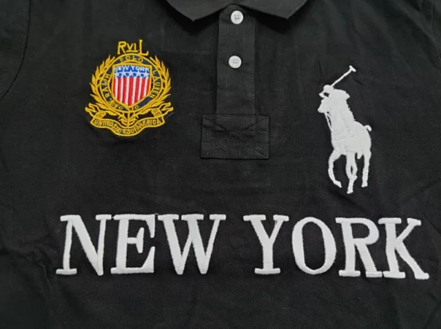 Ralph Lauren Shirts Short-Sleeve Polo Shirt with Embroidered Crest and Number 5 product detail image 3