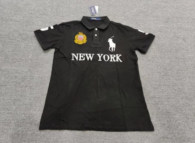 Ralph Lauren Shirts Short-Sleeve Polo Shirt with Embroidered Crest and Number 5 product detail image 4