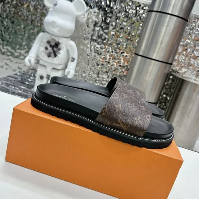 Unbranded Sandals Padded monogram-pattern slide product detail image 12