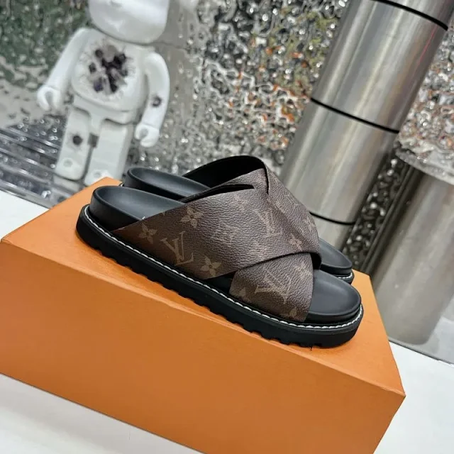 Unbranded Sandals Padded monogram-pattern slide product detail image 17