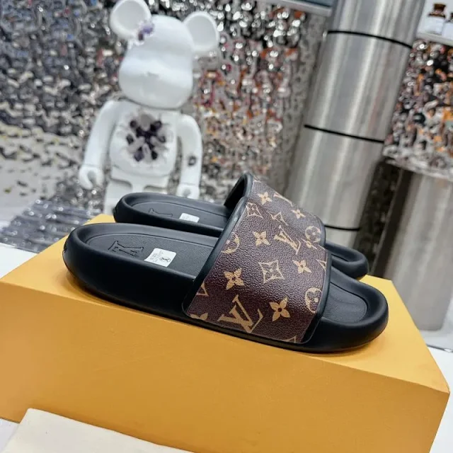 Unbranded Sandals Padded monogram-pattern slide product detail image 6