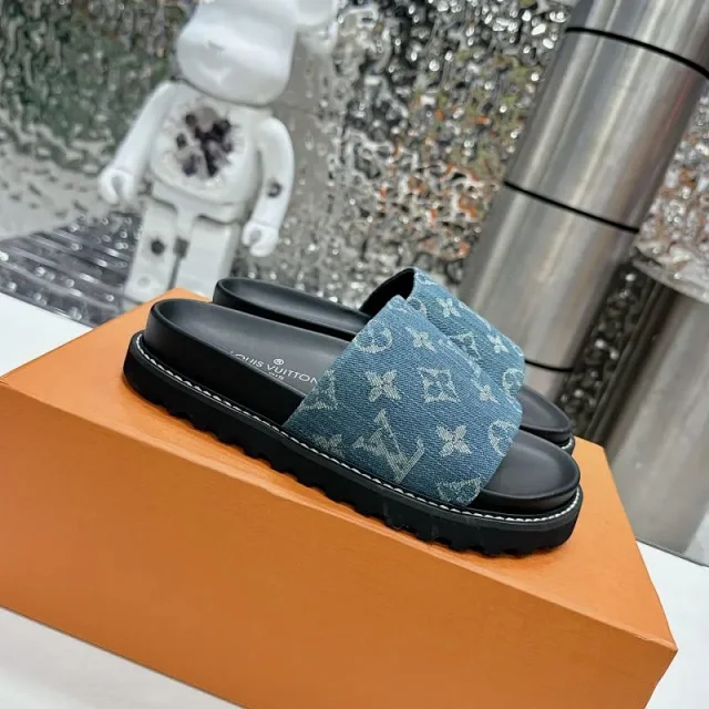 Unbranded Sandals Padded monogram-pattern slide product detail image 13