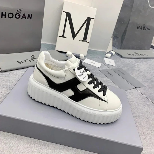 Hogan Sneakers Low-top lace-up with H side stripes and ridged platform soles product detail image 4