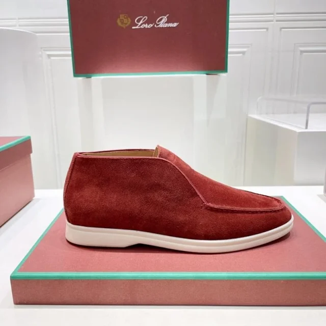 Loro Piana Leather Shoes Open Walk suede ankle loafers product detail image 23