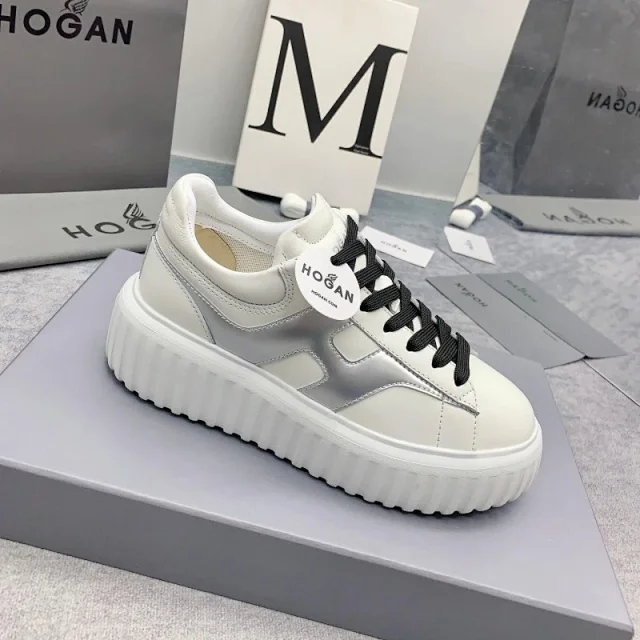 Hogan Sneakers Low-top lace-up with H side stripes and ridged platform soles product detail image 2