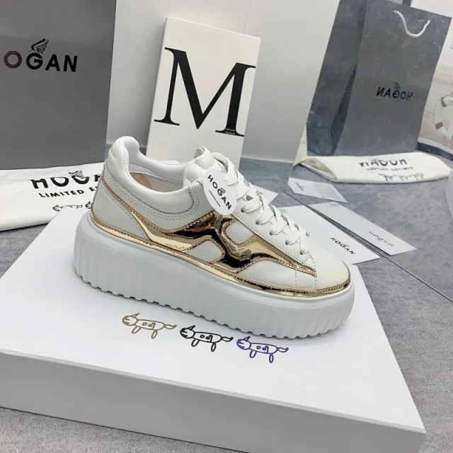 Hogan Sneakers Low-top lace-up with H side stripes and ridged platform soles product detail image 5