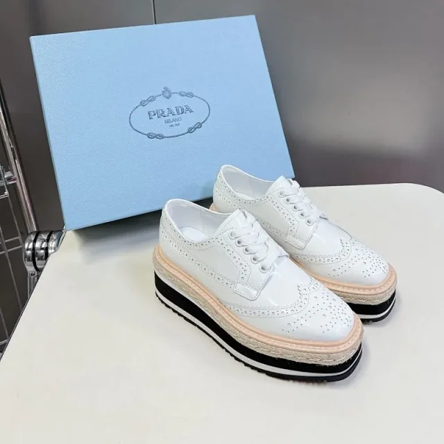 Prada Leather Shoes Platform brogue lace-up product detail image 4