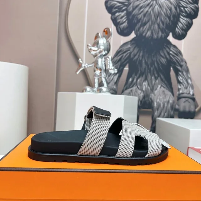 Hermès Sandals H-shaped adjustable-strap slide product detail image 4