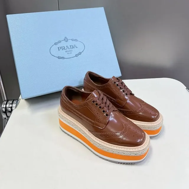 Prada Leather Shoes Platform brogue lace-up product detail image 2