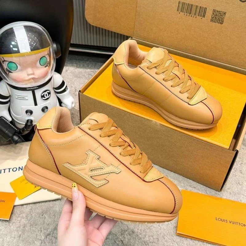 Louis Vuitton LV Trainer White and Tan Leather Sneakers - 14