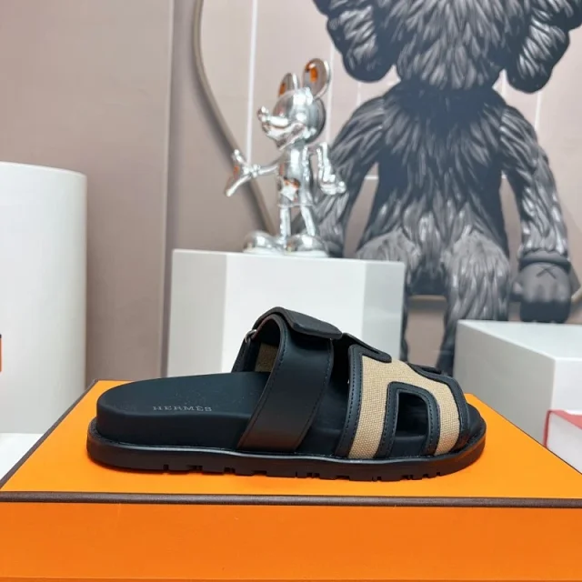 Hermès Sandals H-shaped adjustable-strap slide product detail image 7