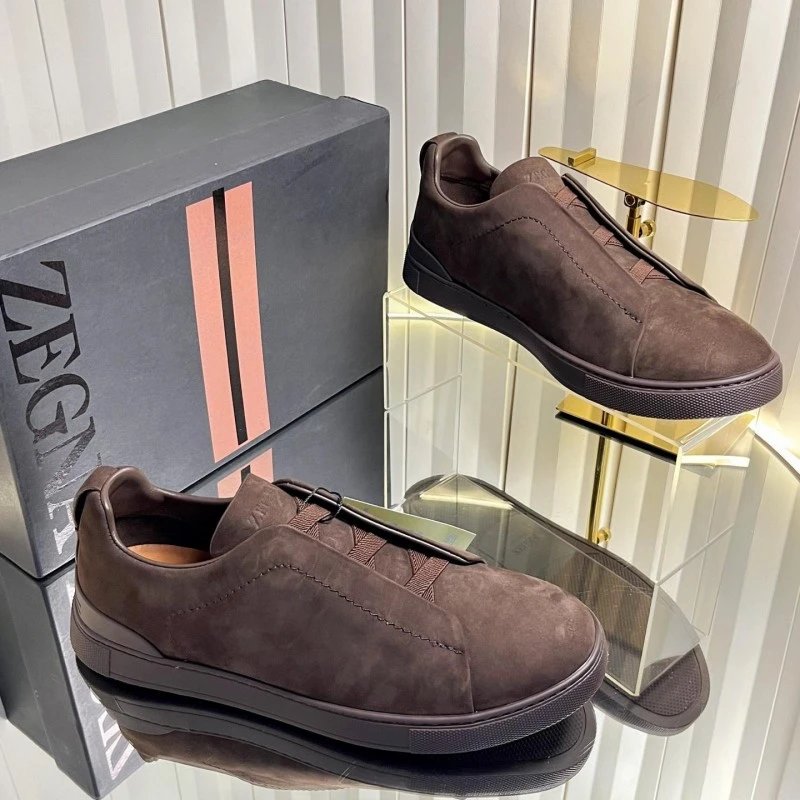 ZEGNA Sneakers Triple Stitch Slip-On — 2